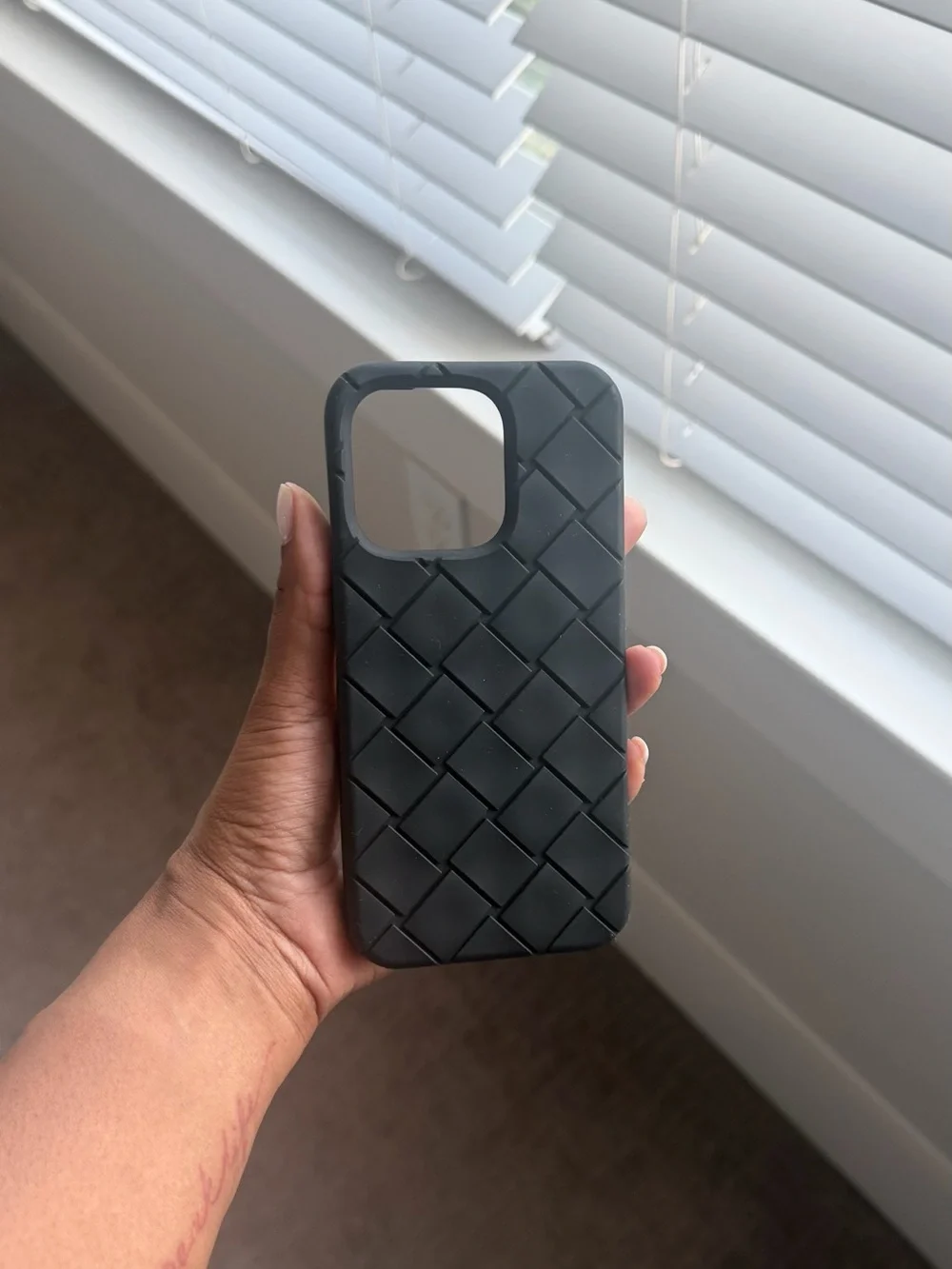 Bottega Veneta Black iPhone 16 Pro Case | Silicone Phone Case